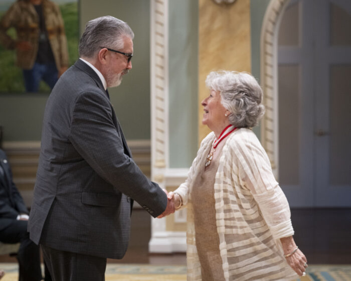 The Right Honourable Louise Arbour, Governer General of Canada presents Order of Canada to Oly Backstrom